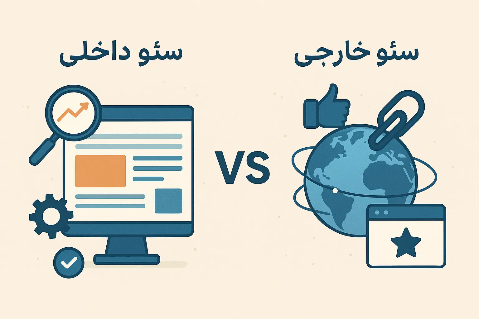 تفاوت سئو داخلی و خارجی