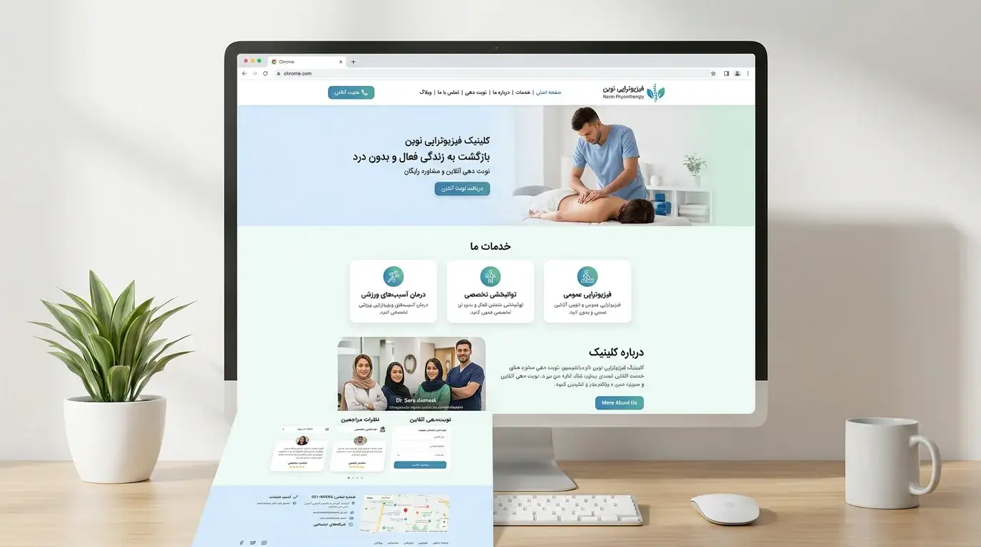 طراحی سایت کلینیک فیزیوتراپی