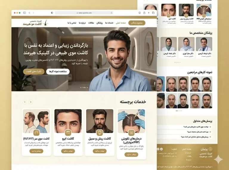 طراحی سایت کلینیک کاشت مو